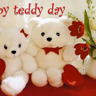 Cute teddy bears love wallpaper