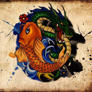 Koi fish tattoo wallpaper HD