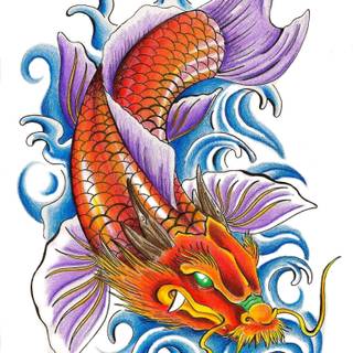 Koi fish tattoo wallpaper HD