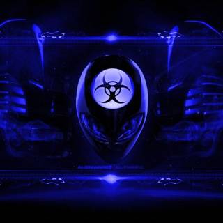 Wallpaper alienware blue