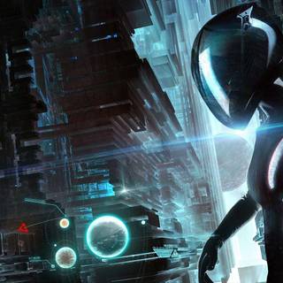 Background futuristic landscape