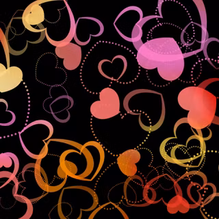 Desktop wallpaper of hearts in HD