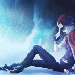 Anime pokemon red background