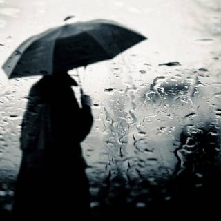 Alone boy in rain HD wallpaper