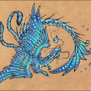 Crystal HD dragon tattoo wallpaper