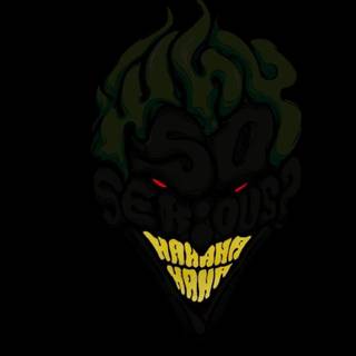 Why so serious logo black background