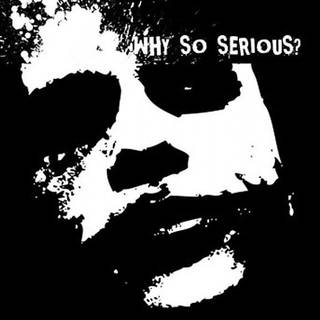 Why so serious logo black background
