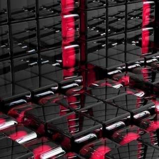 Black 3D Cubes iPhone Wallpaper