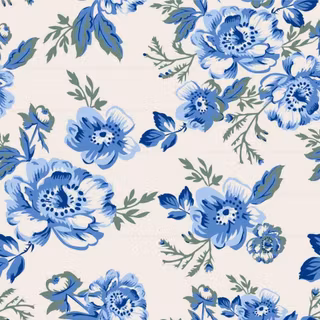 Vintage blue floral background