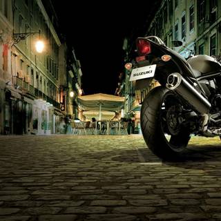 City street background at night