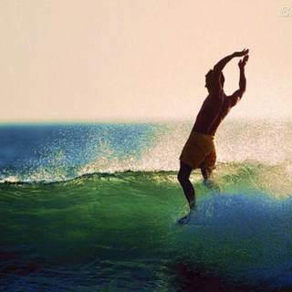 Surf wallpaper longboard
