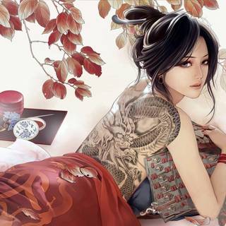 Desktop wallpaper geisha