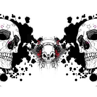 White skull wallpaper
