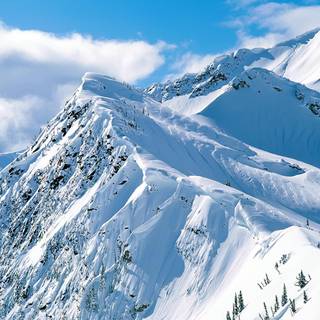 Snowy mountain HD wallpaper