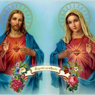 Jesus and Mary wallpaper