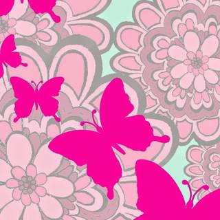 Pink butterfly wallpaper desktop