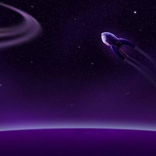 Space wallpaper HD purple