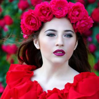 Wallpapers beauty woman roses