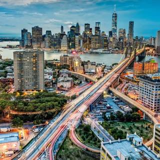 High-tech city HD wallpaper