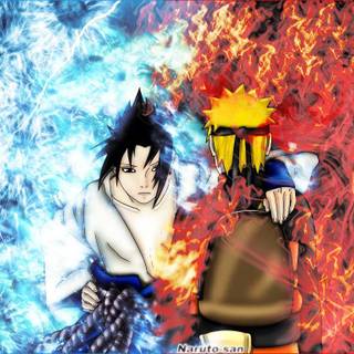 Sasuke uchiha vs naruto uzumaki shippuden wallpaper