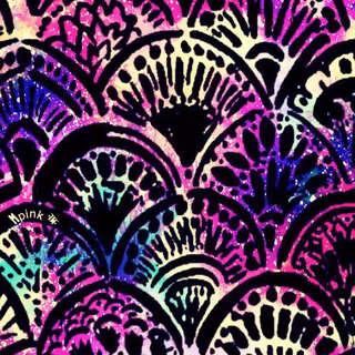 Tribal pattern pink wallpaper