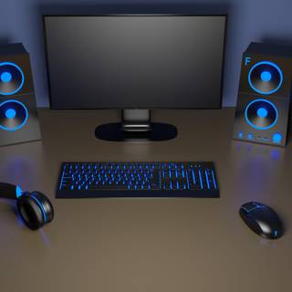 HD desktop setup wallpaper