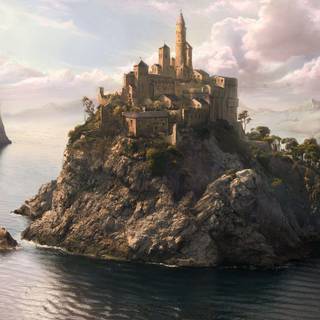 Fantasy castle desktop background