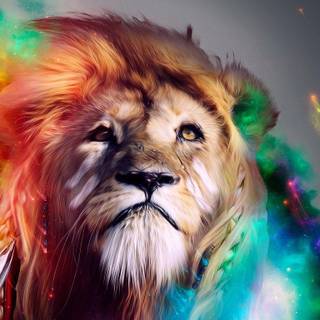 Lion abstract wallpaper