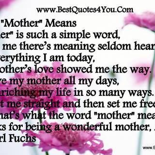 I love my mother wallpaper