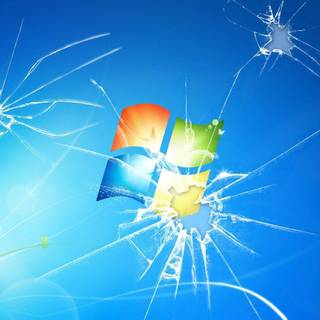 Cracked windows background