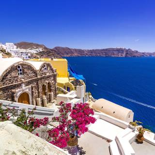 Santorini greece background