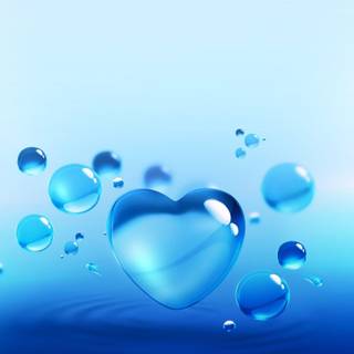 Water drop heart wallpaper