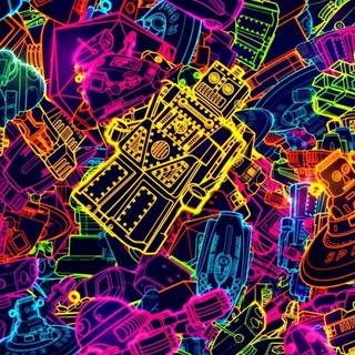 Neon rainbow background designs