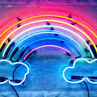 Neon rainbow background designs