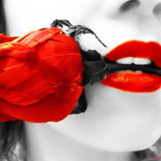 Wallpaper of lips kiss