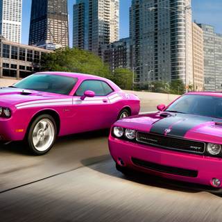 Cool pink challenger car wallpaper