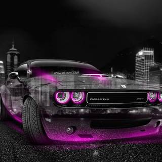 Cool pink challenger car wallpaper