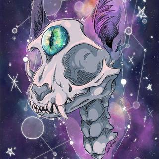 Trippy cat wallpaper