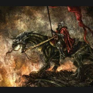 Medieval black knight wallpaper