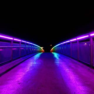 Blue neon lights wallpaper