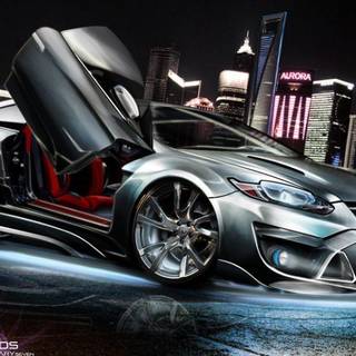 3D wallpaper cars
