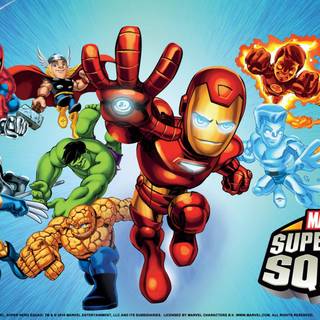 Super hero squad characters wallpaper