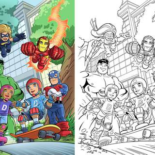 Super hero squad characters wallpaper