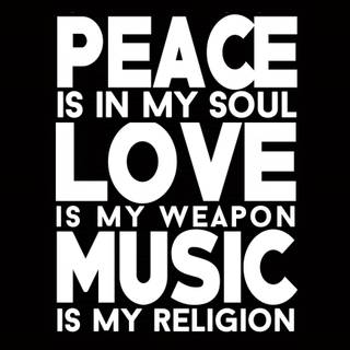 Peace love music wallpaper