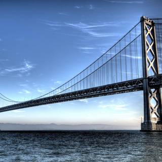 San Francisco Bay Bridge sunset wallpaper