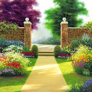 Natural garden wallpaper