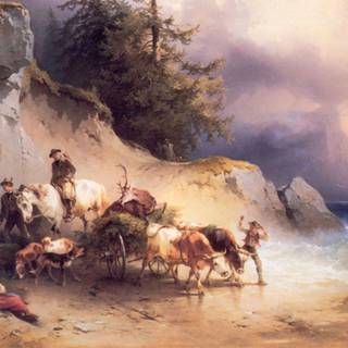 Oil paintings wallpaper