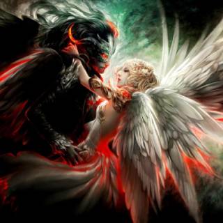 Angel and demon wallpaper
