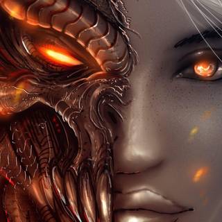 Angel and demon wallpaper