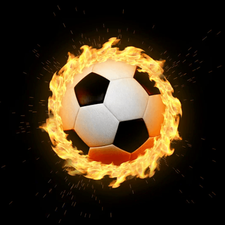 Soccer ball flames wallpaper